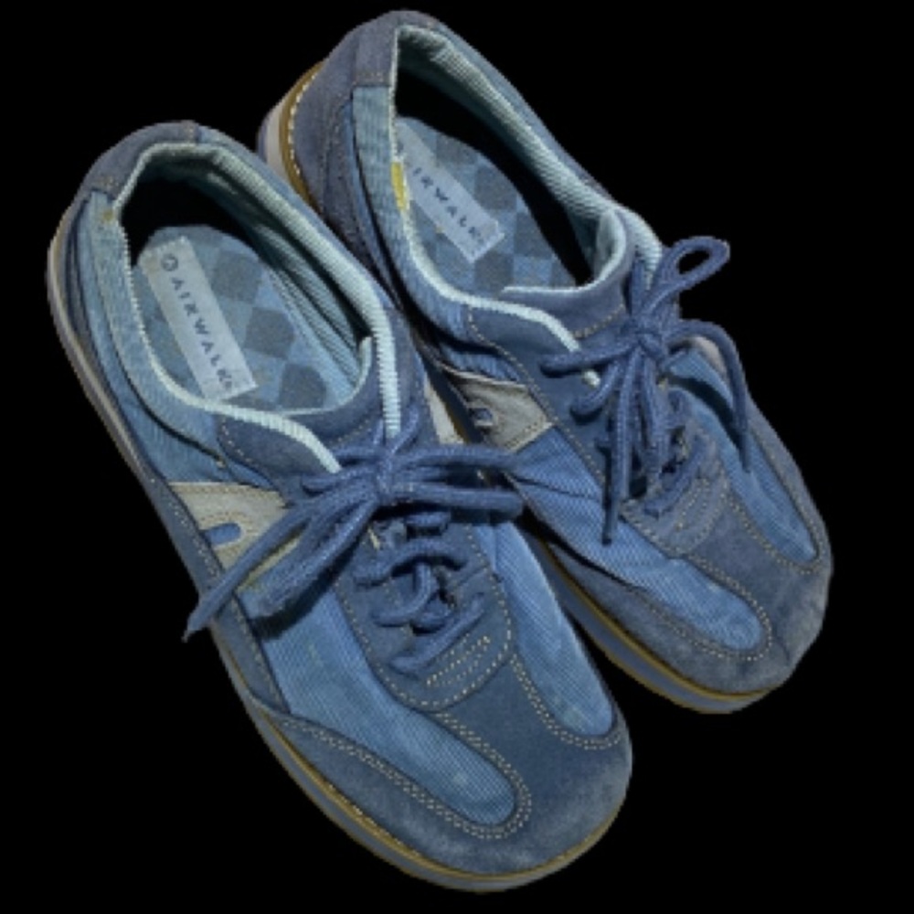 Vintage Retro Airwalk Creepers blue  7 mens 8.5 women’s shoes EUC